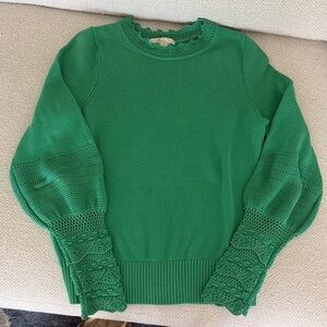 Boden Green Lace Detail Sweater